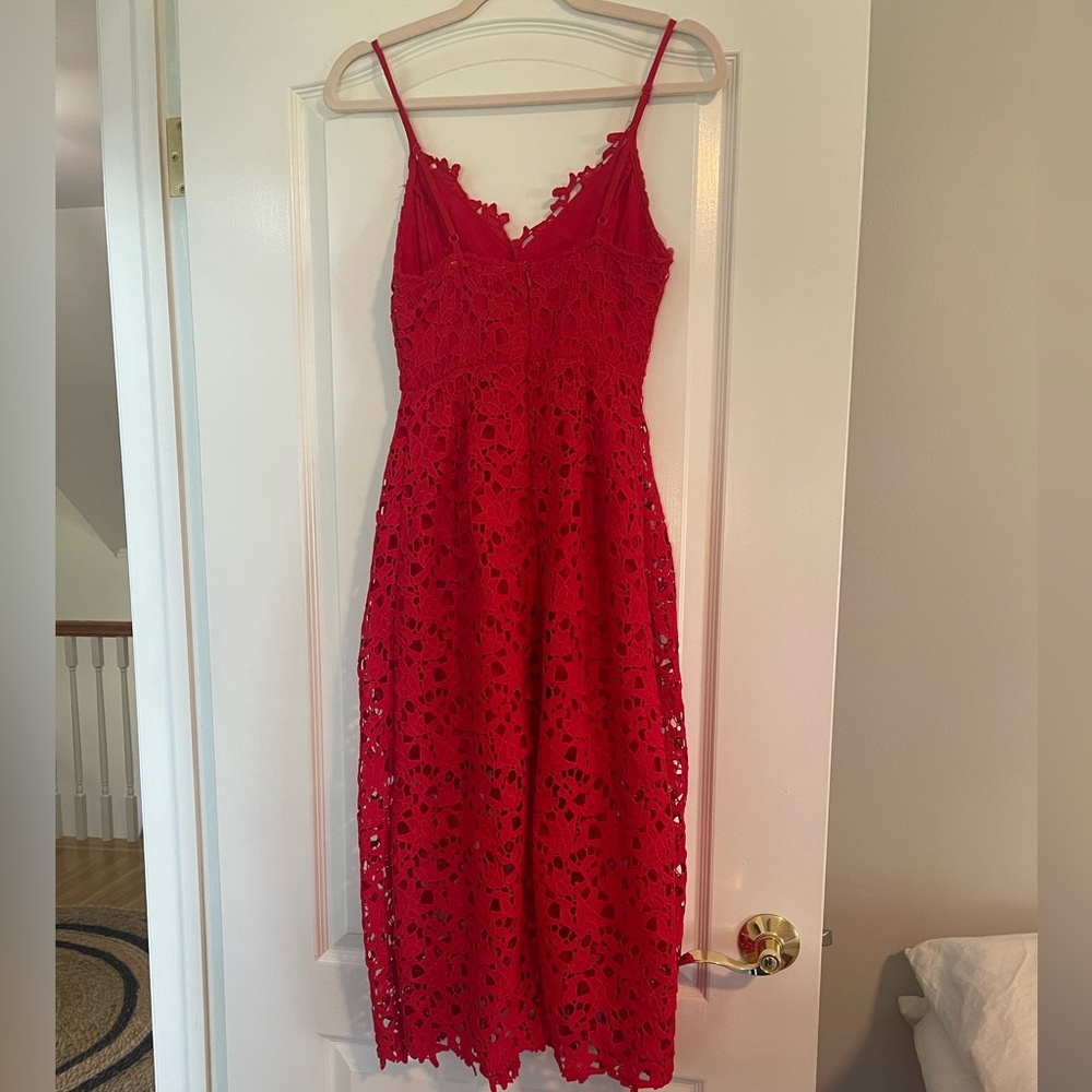 Astr The Label Lace A Line Midi Dress